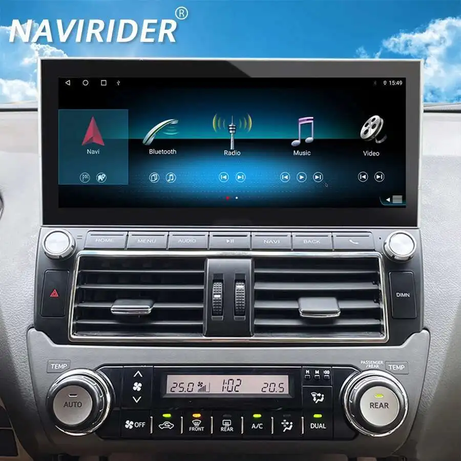 

12,3-дюймовый сенсорный экран Android 14, для Toyota Land Cruiser Prado 150 LC150 2014-2017, автомобильный радиоприемник, мультимедийный видеоплеер, GPS, стерео