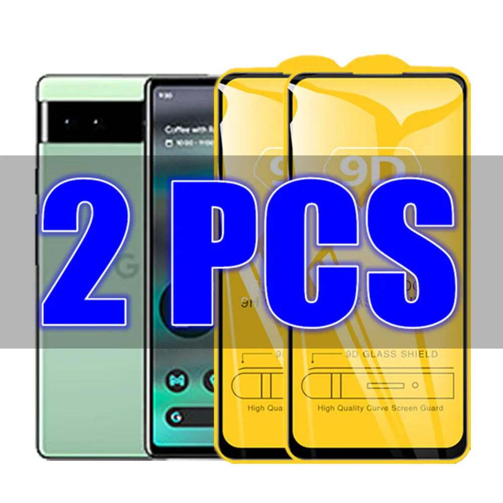 

2Pcs 9D Glass for Google Pixel 6 Pixel6 6pro Screen Protector Film for Google Pixel 6 Case Pixel 6 Pro Protective Glass