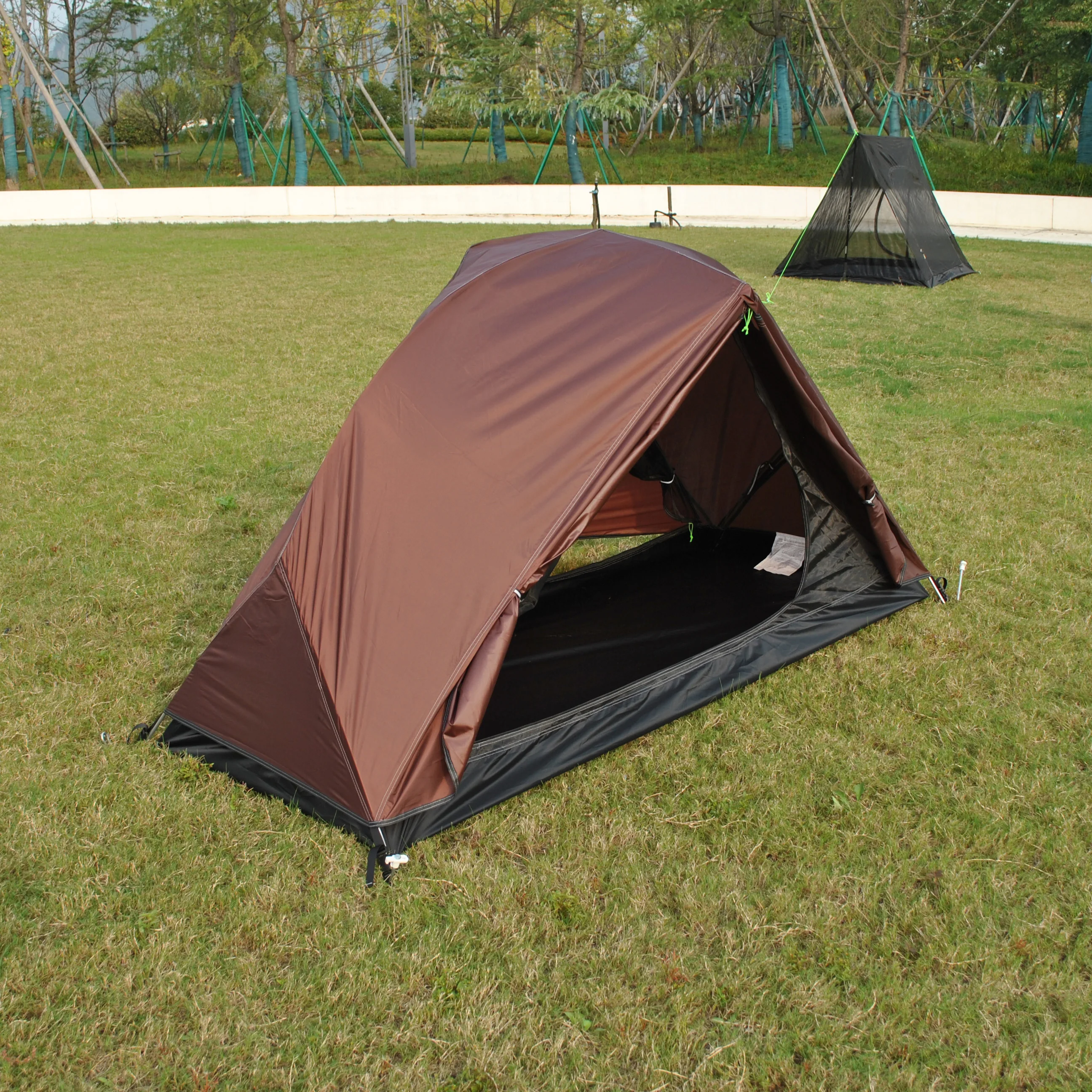 1-местная палатка для кемпинга пешего туризма горного охоты рюкзака 4-сезонная