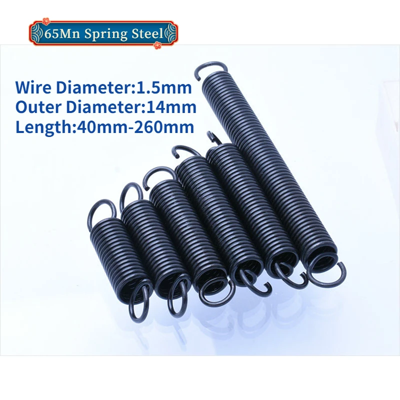 

65Mn пружинный стальной открытый крючок, пружина, Натяжной пружинный удлинитель катушки, пружинная опорная пружина, проволока диаметром 1,5 мм...