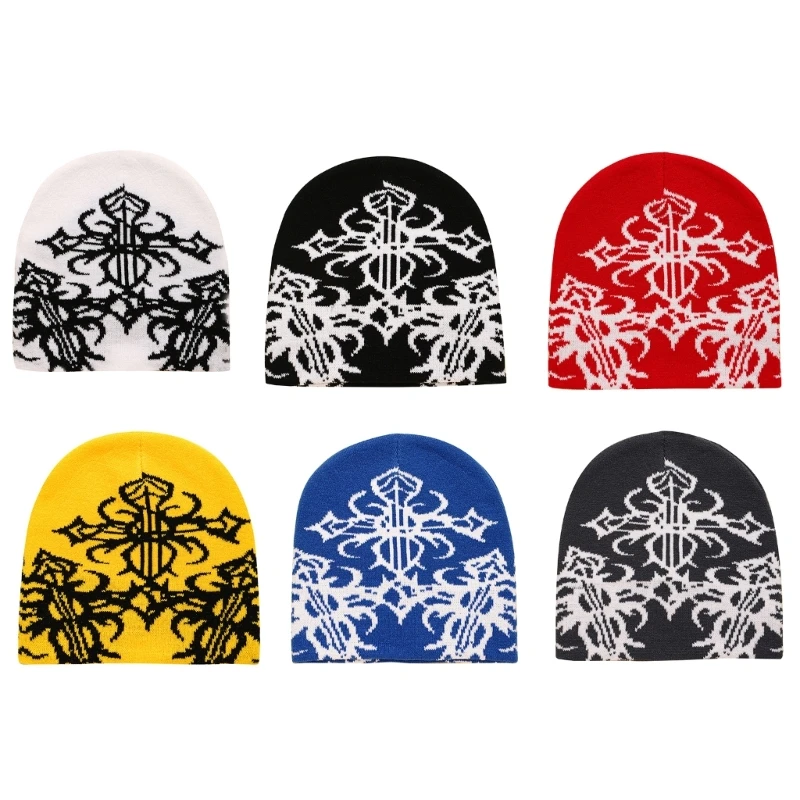 

Y2K Hat Unisex Beanie Hat Outdoor Teens Streetwear Skull Cap Ski Cycling Outdoor