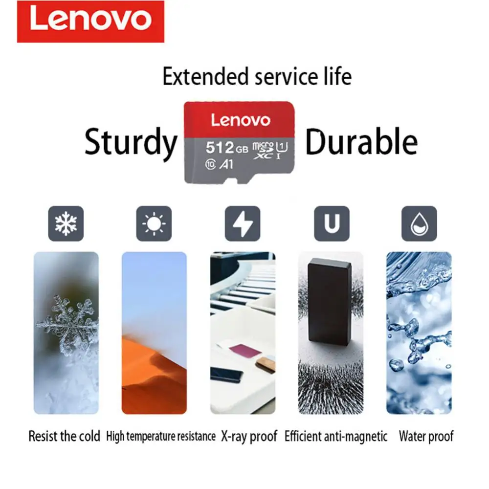 Оригинальная карта памяти Lenovo 128 Гб Micro SD 256 ГБ SD/TF флэш-карта ТБ 512 MicroSD для телефона