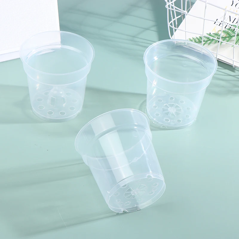 5 шт. прозрачные горшки для растений с дренажным отверстием