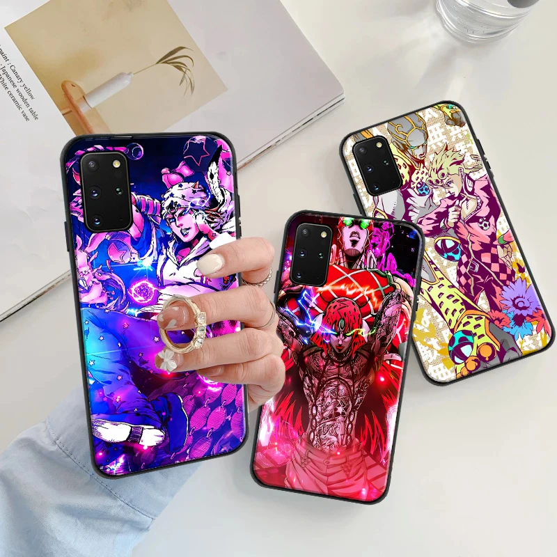

JOJO’S BIZARRE ADVENTURE OVER HEAVEN Phone Case For Samsung Galaxy S8 S9 S9 Plus S10 S20 S20 FE Lite Ultra Silcone Black Cover