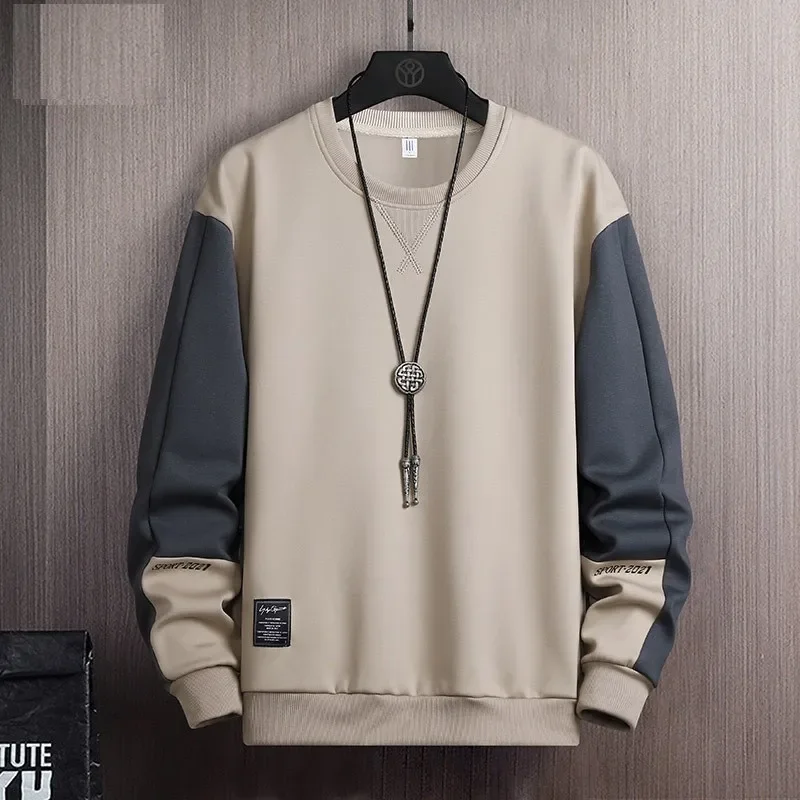 

Spring and Autumn Casual Men Sweatshirt Hoodie Harajuku Streetwear Pullover Male Patchwork Loose Long Sleeve O-Neck Hoodies