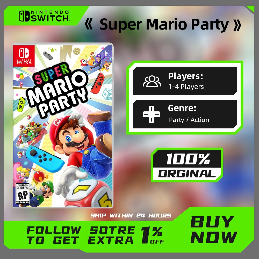 Многопользовательская игра Super Mario Party для Nintendo Switch 100% оригинальный картридж с