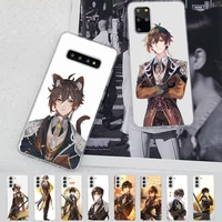 genshin impact zhongli phone case for samsung s21 a10 for redmi note 7 9 for huawei p30pro honor 8x 10i cover