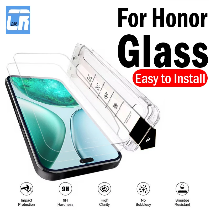 Фото Защитная пленка премиум-класса для Honor X8c X8b X8a X7d X7c X7b X7a X7 X9d X9 5G, автоматическая установка, закаленное стекло без пыли №1