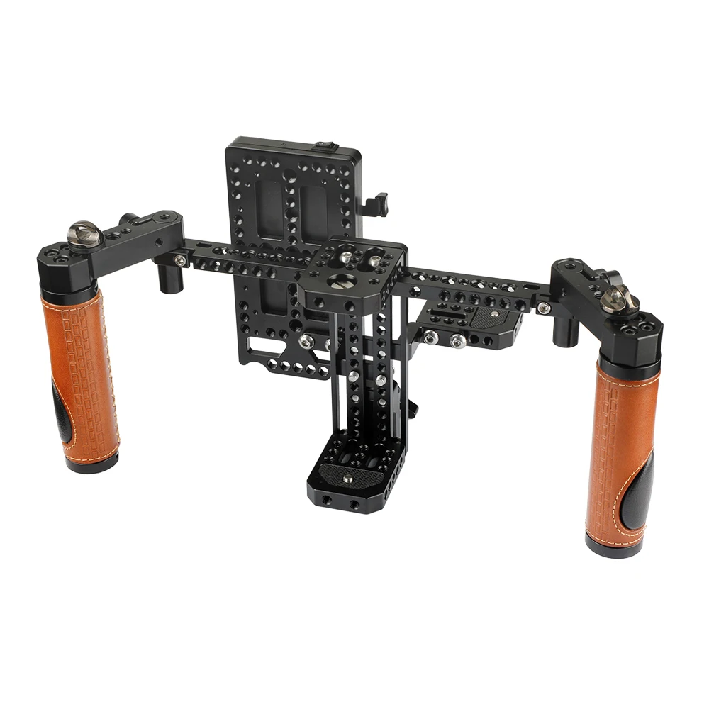 Клетка для монитора CAMVATE с кожаными ручками и V-образной монтажной пластиной