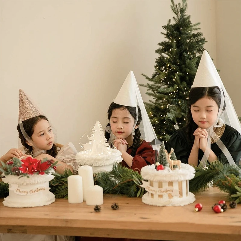 Shiny Headwear Party Hat For Kids Photo Props