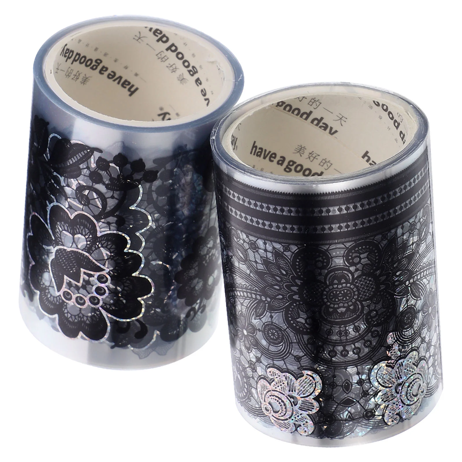 

2 Rolls Sticker Birthday Decoration Girl The Pet Scrapbooking Lace Pattern Tapes