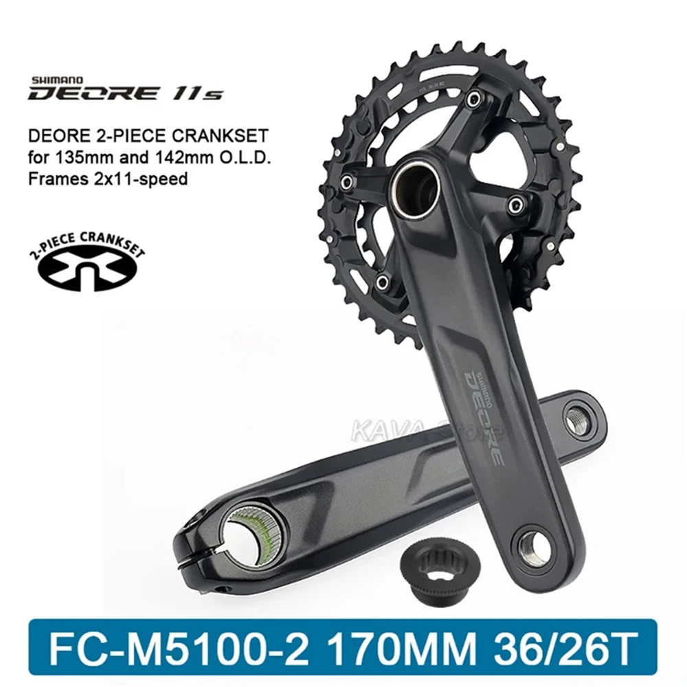 Скоростной переключатель передач Shimano Deore M5100 2x1 1 групповой набор FC-M5100-26/36T