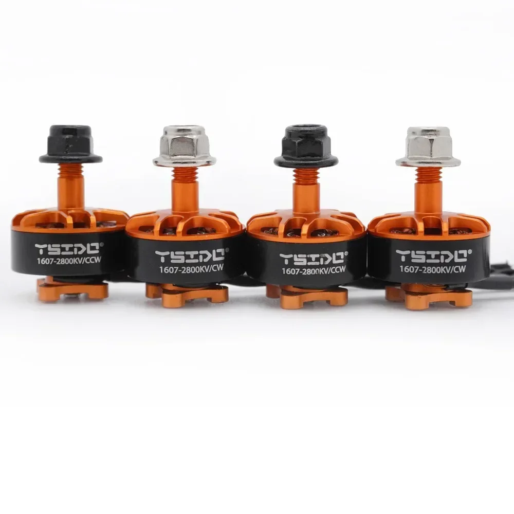 Фото 4 шт. бесщеточные моторы 1607 2800KV 3850KV CW/CCW 2-4S Lipo для дальнобойных радиоуправляемых гоночных дронов Frees №3