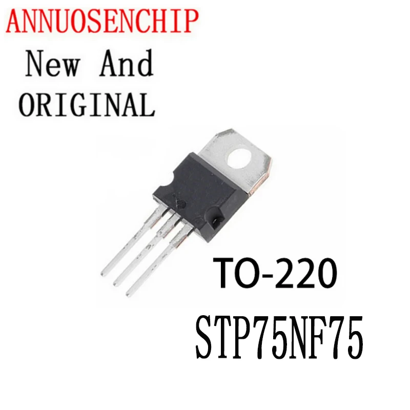 10 шт. Новый и оригинальный транзистор TO-220 P75NF75 TO220 75NF75 Новый МОП полевой транзистор STP75NF75