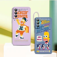 disney the simpsons family phone case for samsung galaxy s21 s22 pro s20 fe s10 note 20 10 plus lite ultra liquid rope cover