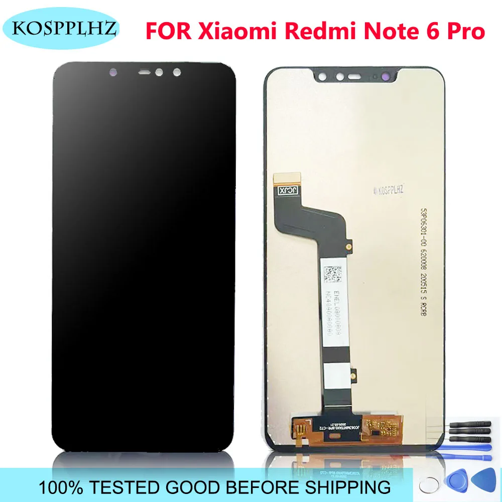 

ЖК-дисплей с сенсорным экраном и дигитайзером для Xiaomi Redmi Note 6 Pro, сменный экран для Redmi Note6 Pro в сборе M1806E7TG