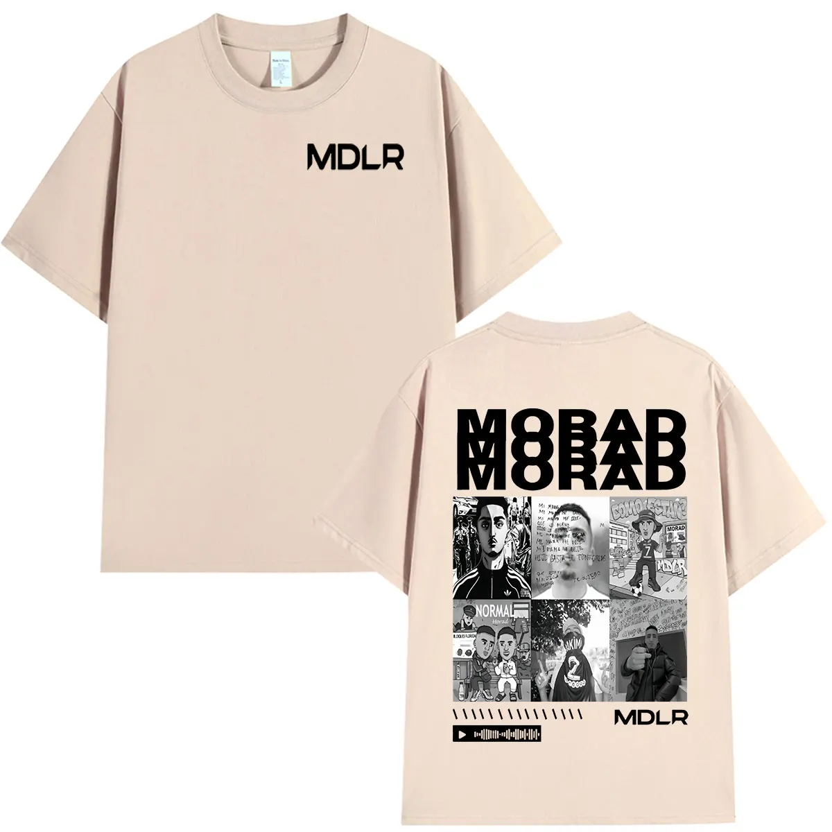 Футболка с рисунком Rapper Morad MDLR, мужская и женская хлопковая футболка высокого качества, модные футболки в стиле хип-хоп с короткими рукавами, уличная одежда (art.: 3920d9fabff37) - 3920d9fabff37