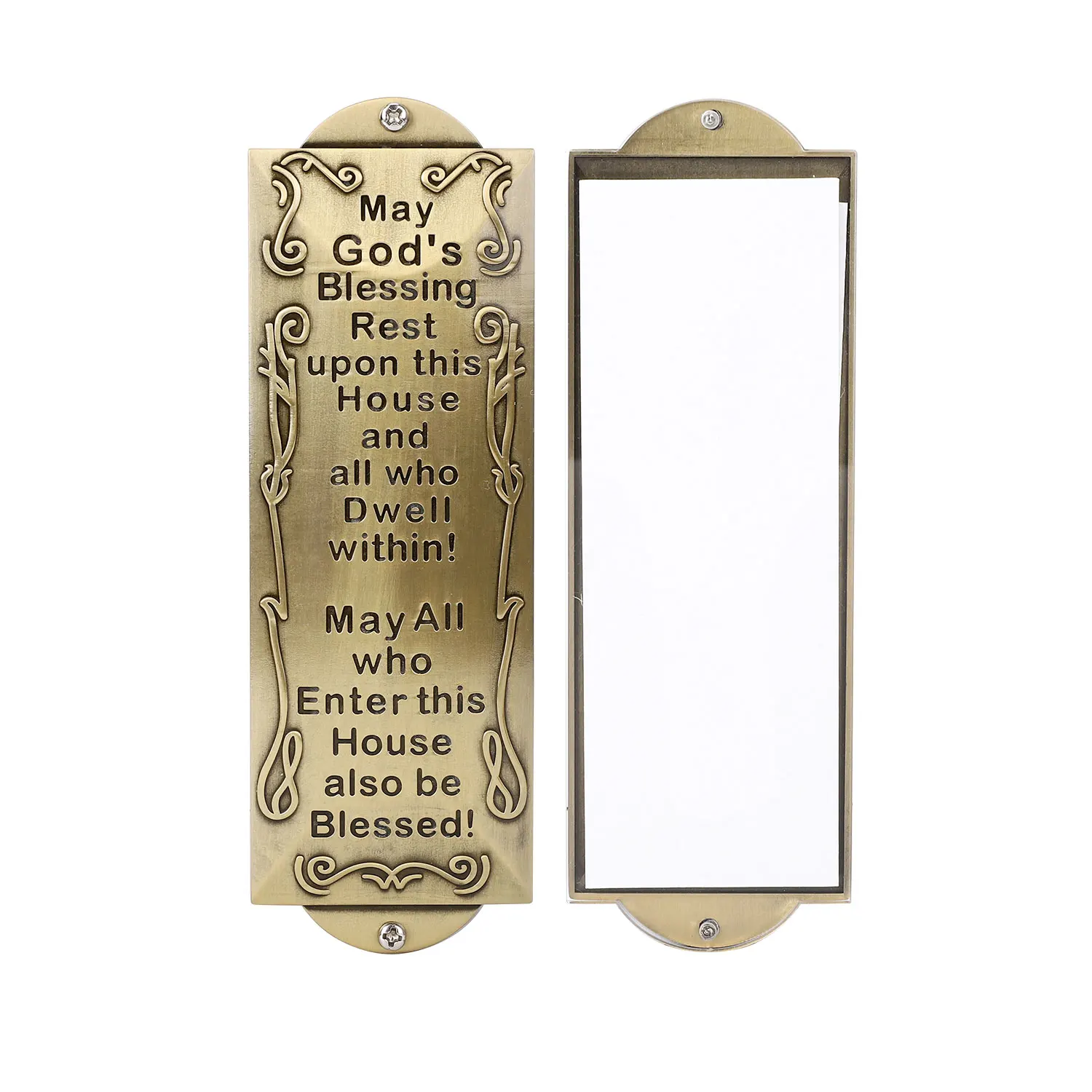 BRTAGG Mezuzah чехол с двухсторонней лентой, благословение дома, английское Писание, Легкая очистка и наклейка Mezuzah, Обложка, еврейские подарки