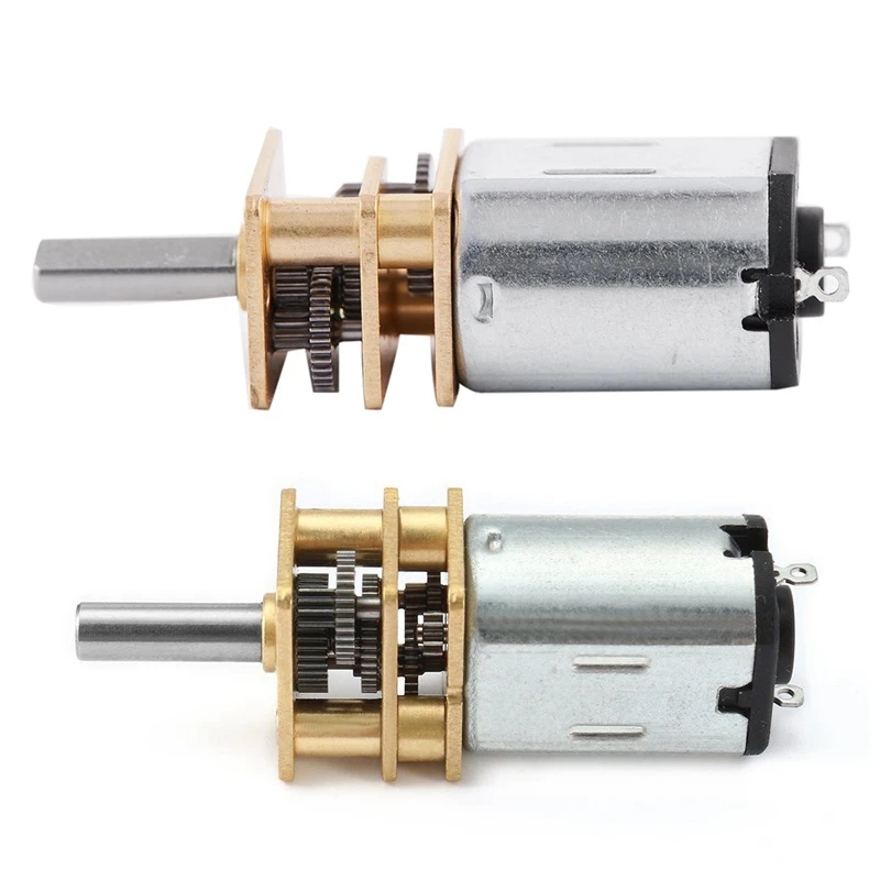 

2PCS Micro-Speed Reduction Motor Mini Gear Box Motor With 2 Terminals For Robot Model , DC 6V 100RPM & DC 12V 600RPM