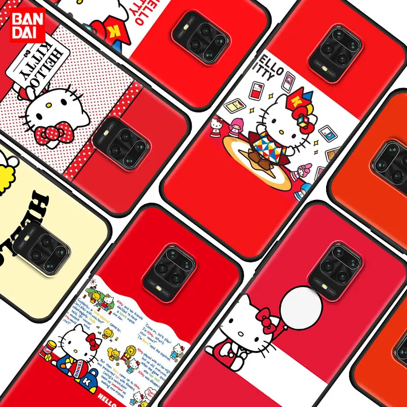 

Hello Kitty Art Japan Case for Xiaomi Redmi Note 7 8 9 9s 10 11 8T 11T Pro Plus 5G 4G Shell Luxury Cover Fashion Thin Silicone