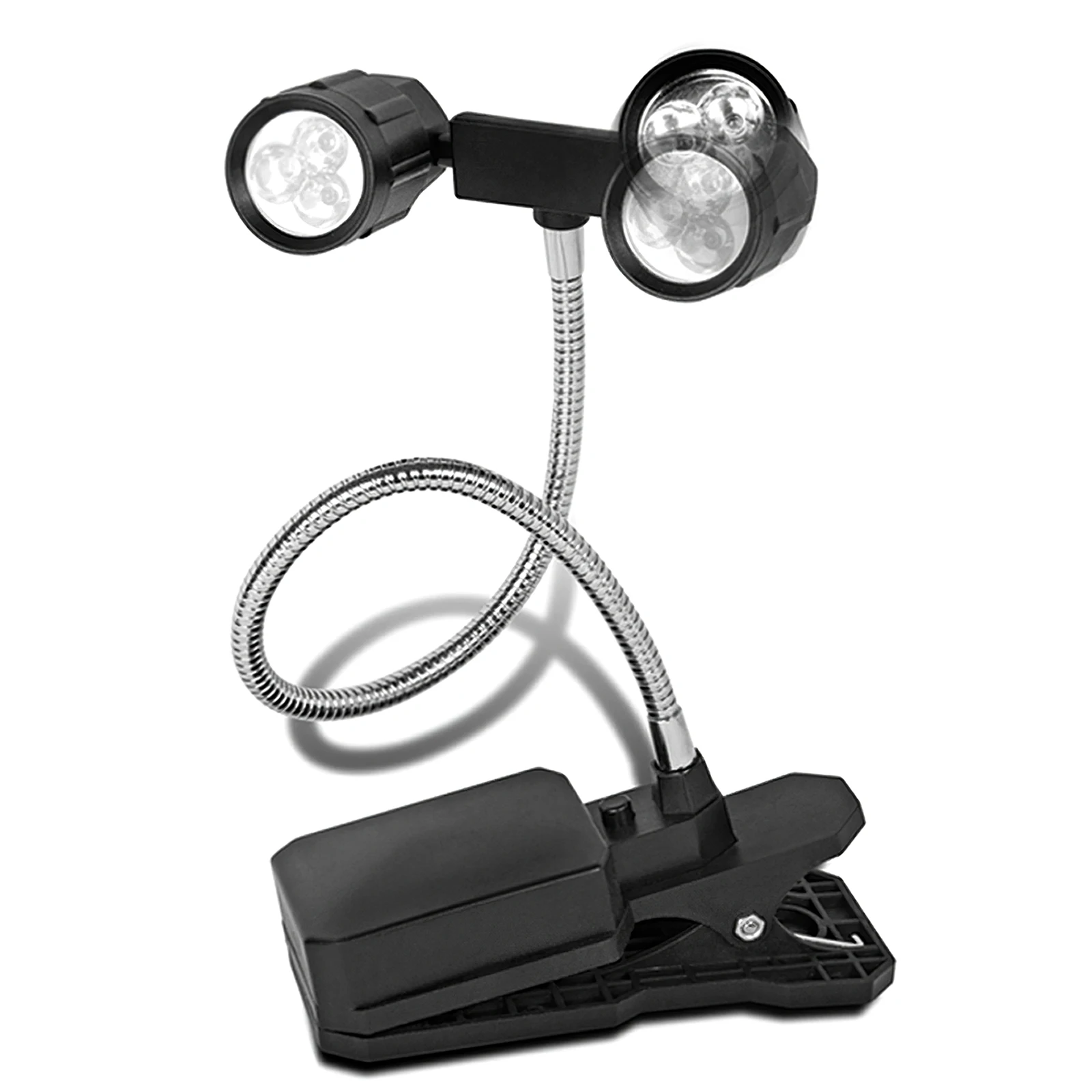 

360 Degree Rotating Lamp Battery Powered Energy Saving Clip Reading Light With Flexible Hose For Home Outdoor Barbecue