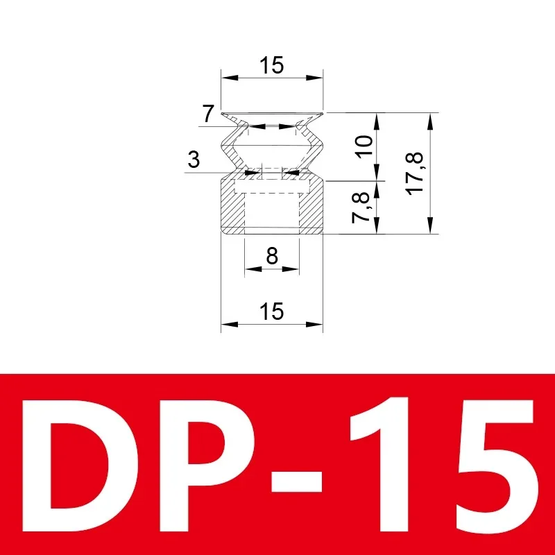 

10 шт., пневматическая присоска, большая головка, 8 мм, монтажное отверстие, присоска, силиконовая насадка, двухслойный захват для литья под давлением, автоматизация