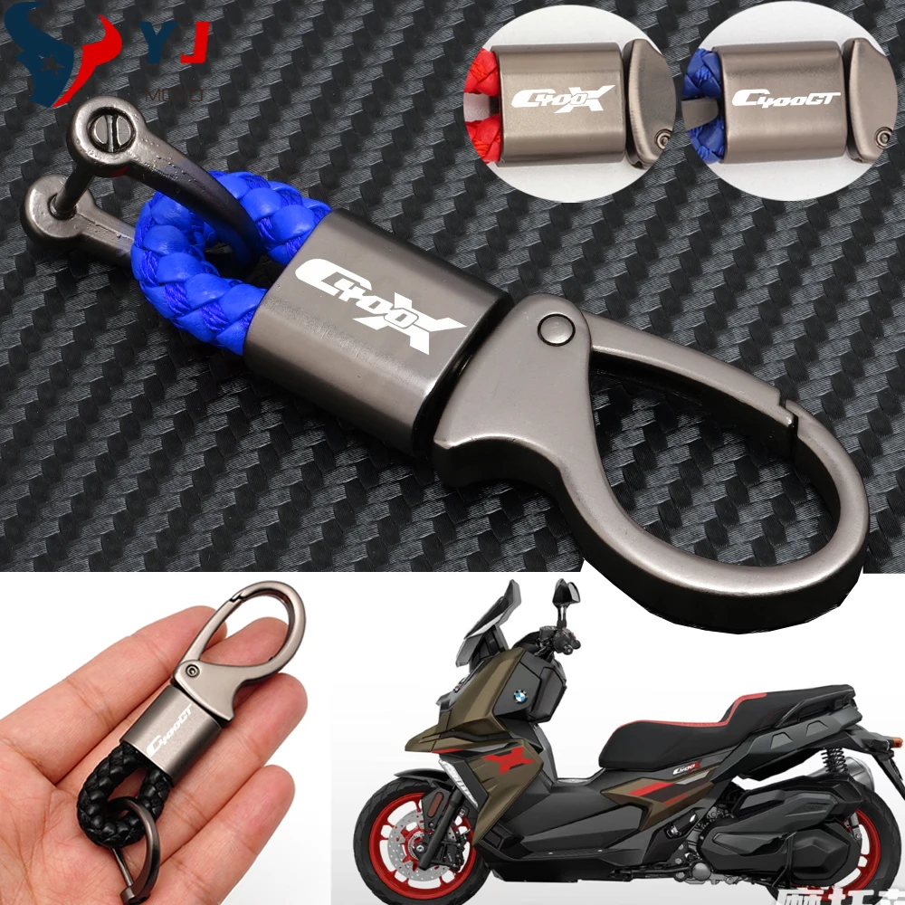 Фото 2025 для BMW C400GT C400X C 400 C400 GT X, новый модный плетеный веревочный брелок для ключей из цинкового сплава, держатель для ключей, аксессуары для мотоциклов №1