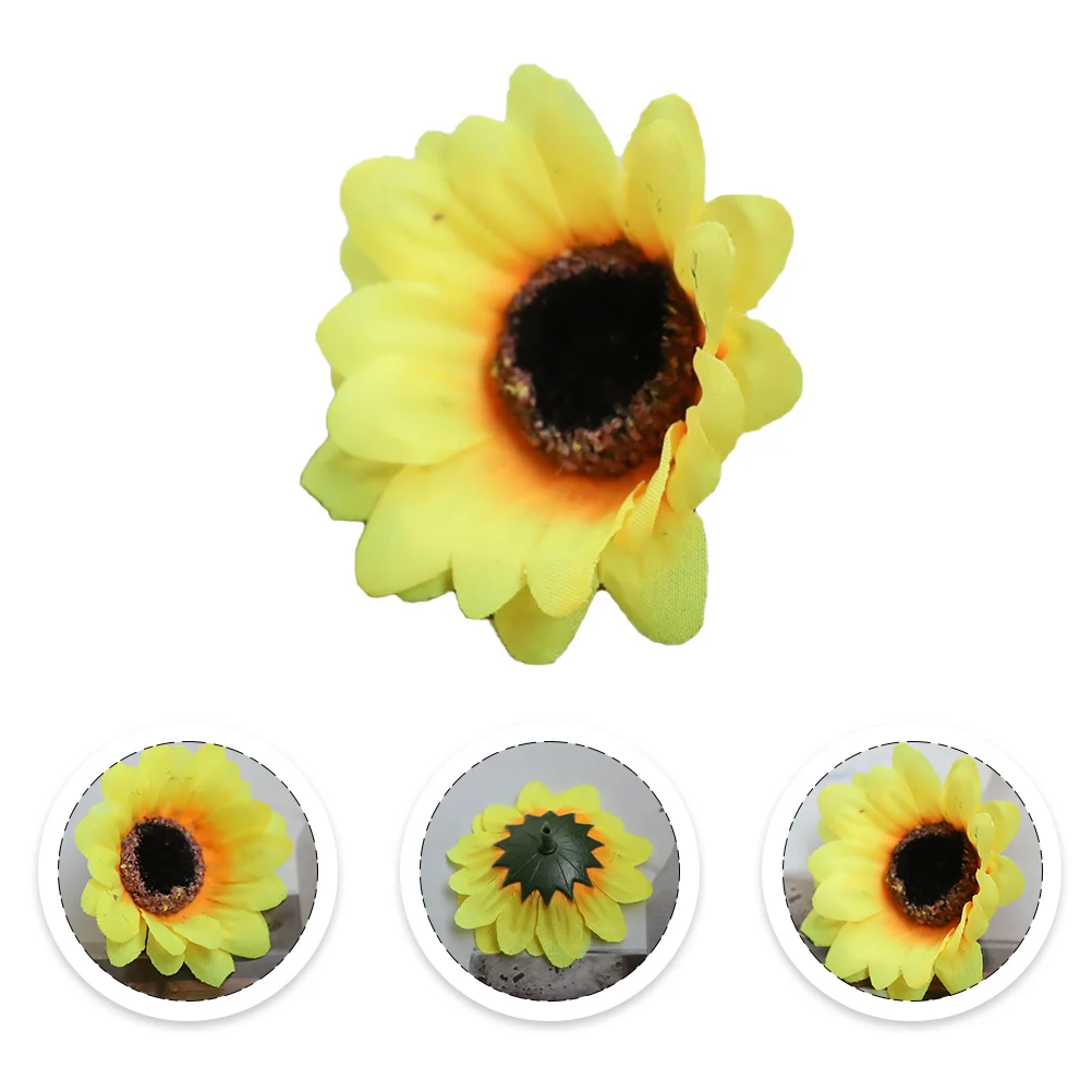 

Sunflower Bouquet Sunflowers Heads Flower Flowers Faux Diy Yellow Accessory Soap Wedding Silk Decor Simulated Fake Artificial
