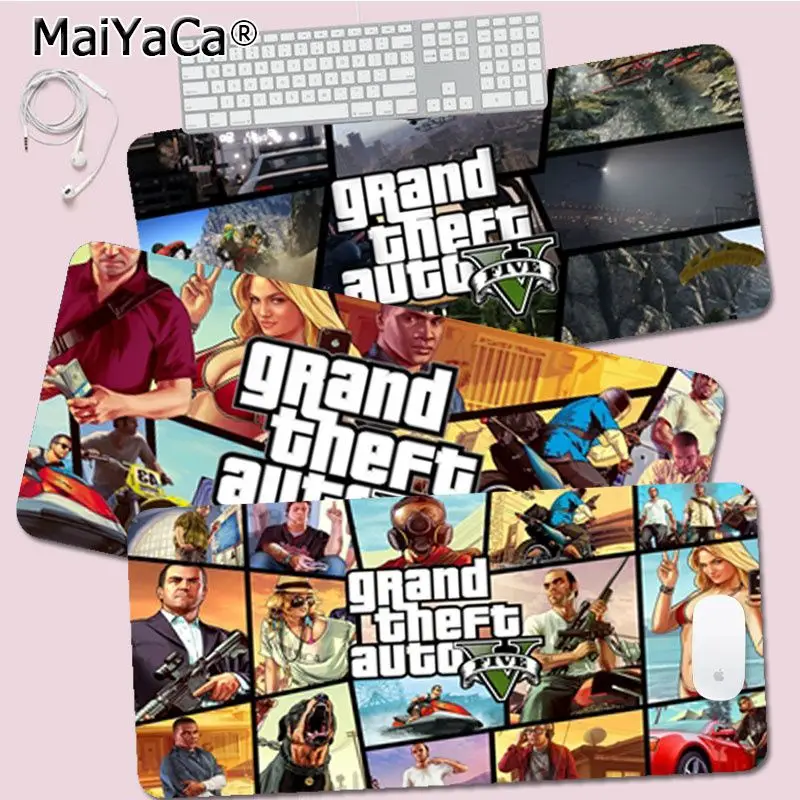 

Большой Офисный Компьютерный коврик Grand Theft Auto GTA, Настольный коврик для клавиатуры, большой коврик для мыши, подушка для ноутбука, нескользя...