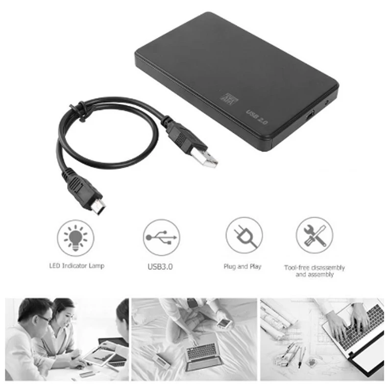 

Чехол для жесткого диска, чехол для SSD с USB3.0 на SATA, чехол для жесткого диска 5 Гбит/с, чехол для SD-диска, корпус для внешнего жесткого диска для ...
