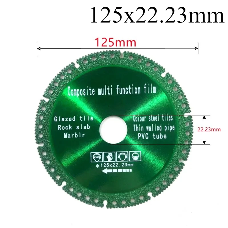

1-15 шт. алмазная пила 100/115/125 мм многофункциональный отрезной диск для составного стекла для бетона, керамики, мрамора, металла, камня