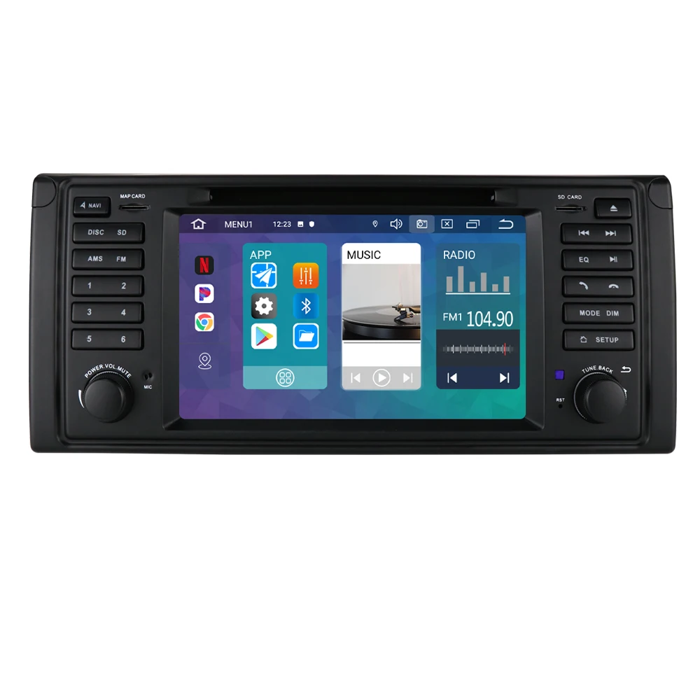 

7" Android 9.0 DAB Radio IPS Car Dvd player GPS Sat Nav WiFi Stereo for BMW 5 Series M5 E39 X5 E53