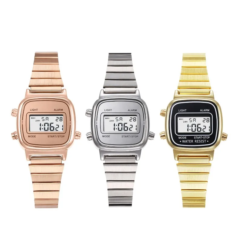 Женские часы из нержавеющей стали розовое золото женские модные квадратные