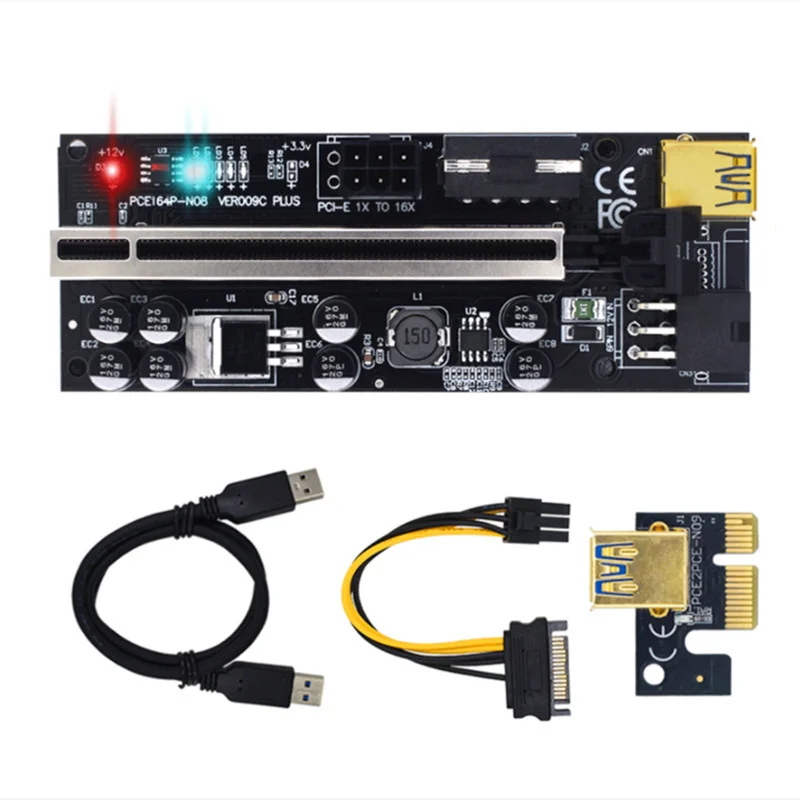 

10Pcs/lot Pci-e 1x to 16x Graphics Card Extension Cable Ver009c Plus Pci-e 1x to 16x Expansion Card