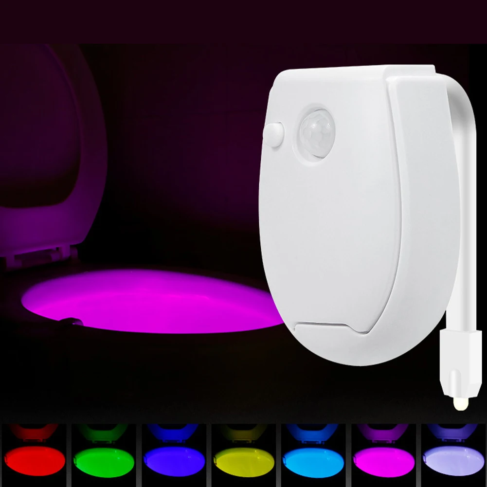 

Smart PIR Motion Sensor Toilet Seat Night Light Waterproof 8 Colors Night Lamp For Toilet Bowl LED Luminaria Lamp Toilet Light