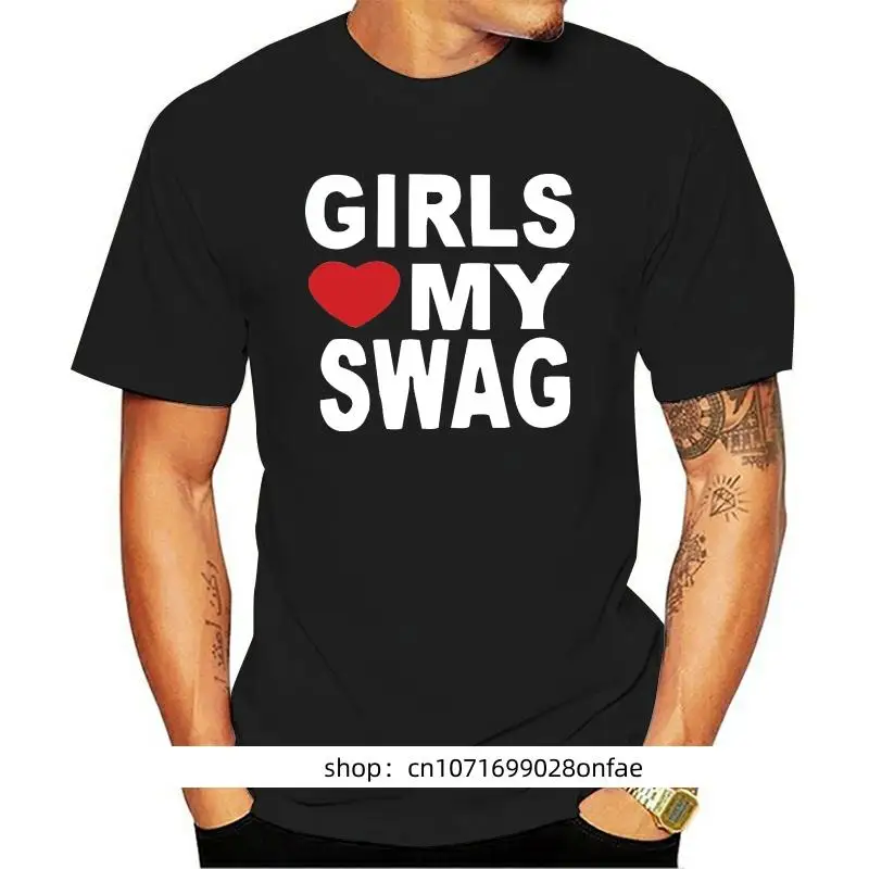 

Футболка с надписью «GIRLS LOVE MY SWAG»