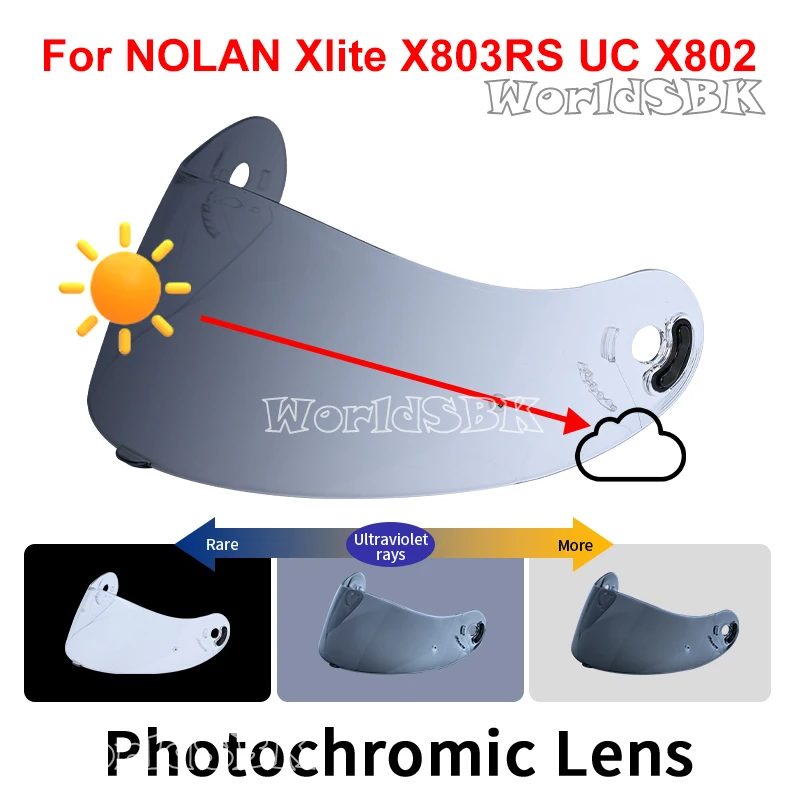 

Фотохромный козырек для NOLAN X-Lite X-803 X-802 X-702 X-661 X603, очки для шлема, экран, аксессуары для лобового стекла