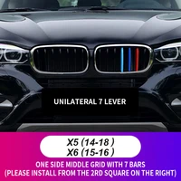 3pcs for bmw x6 f16 2015 2016 car front grille inserts trims strips m color sports styling buckle grill covers clip accessories