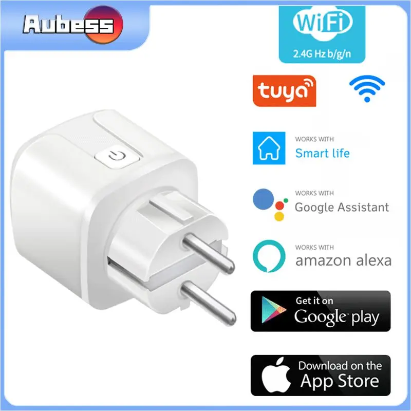 

Timer Wifi Plug Voice Control Power Monitoring Smart Outlet Electricity Statistics Smart Home Eu Plug Overcharge Protection 16a
