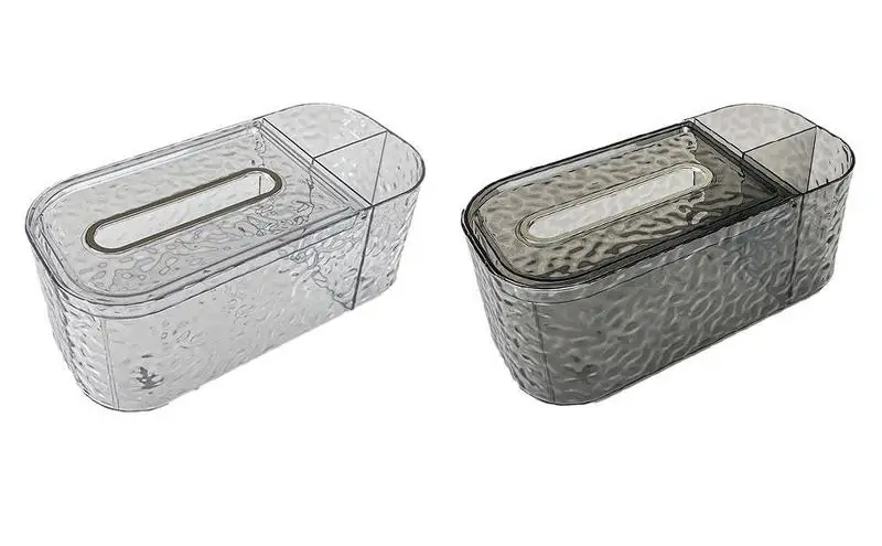 

Decorative Tissue Box Holder with Water Ripple Tissue Box Cover Modern Desktop Tissue Dispenser for Living Room Bathroom