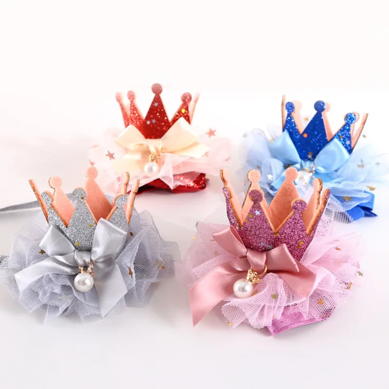 Милый Головной Убор Принцессы Для Кошек Регулируемая Эластичная Кружевная Шапка