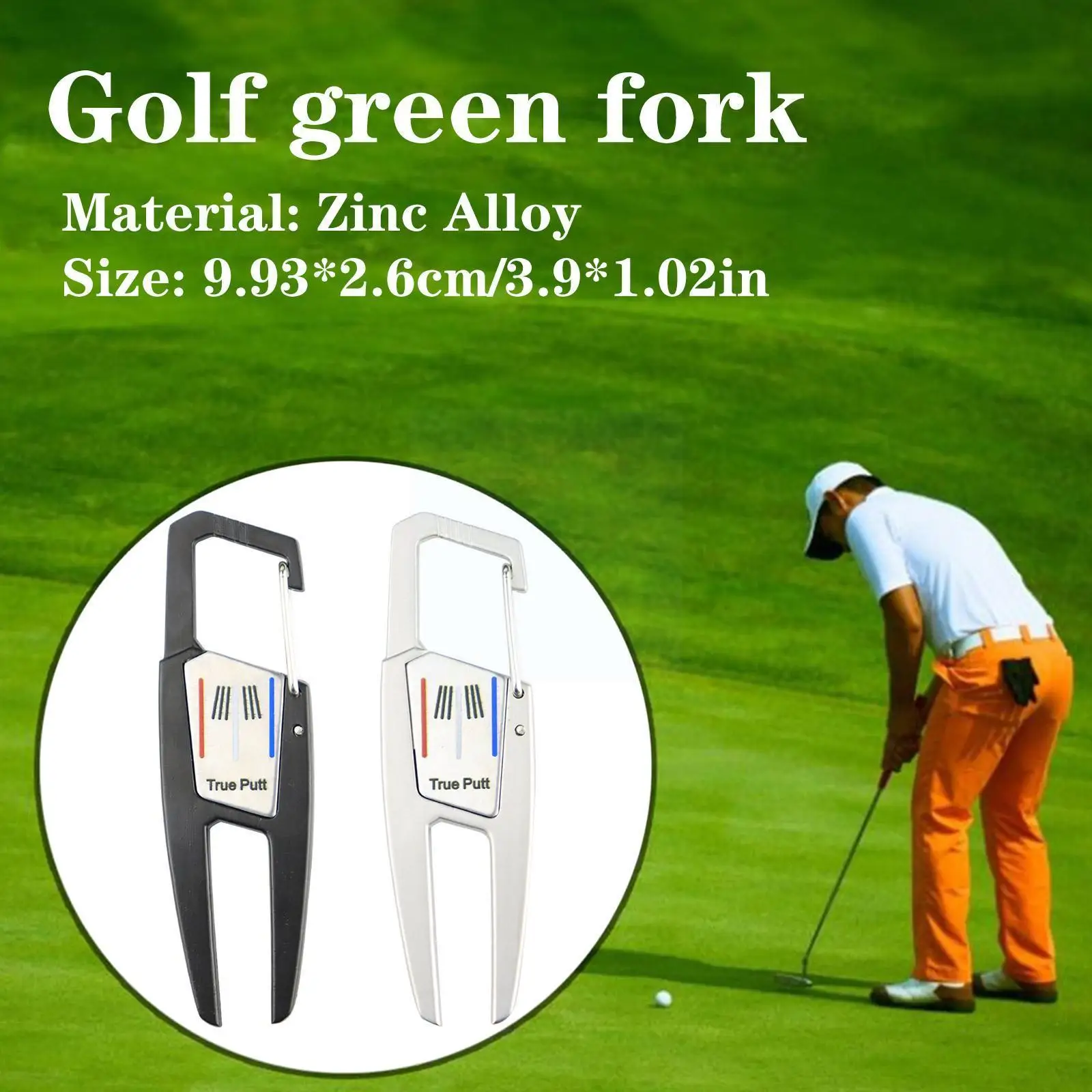 

Golf Repair Tool Zinc Alloy Magnetic Golf Green Fork Golf Gift Putt Parter Accessories For Golfer A8m2