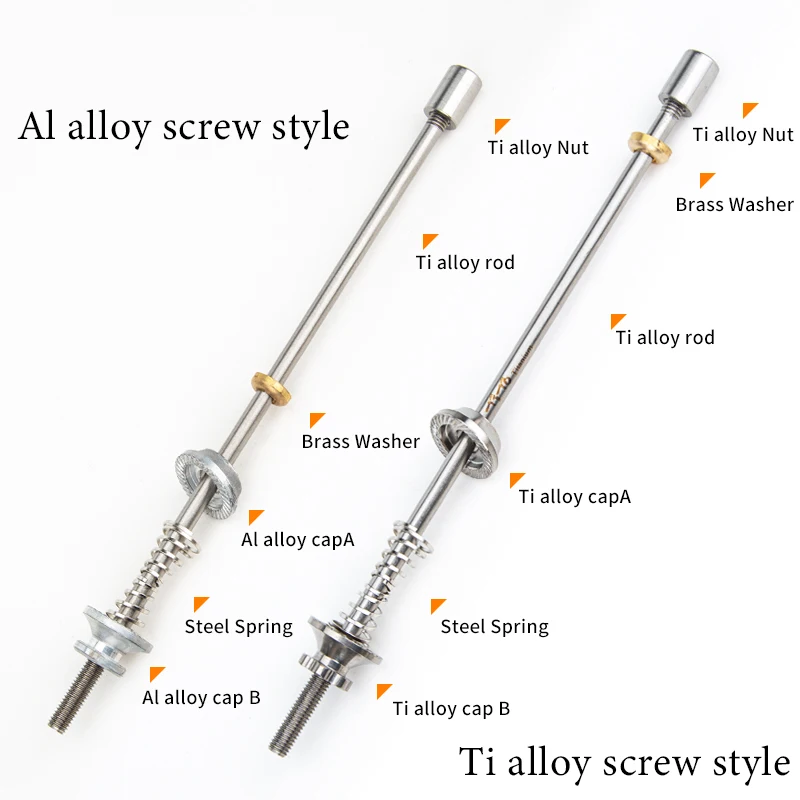 TiTo 1 Pair Quick Release Titanium Ti Skewers Road Bike MTB Wheels Hub Mountain Bicycle Lightest