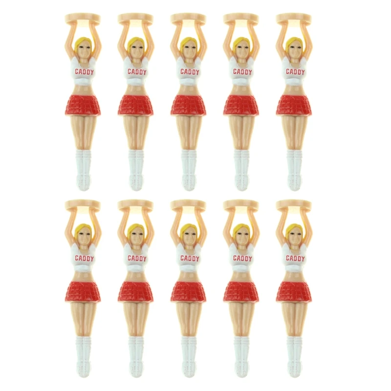 

10pcs Beauty Cheerleader Model Shaped Golf Ball Holder