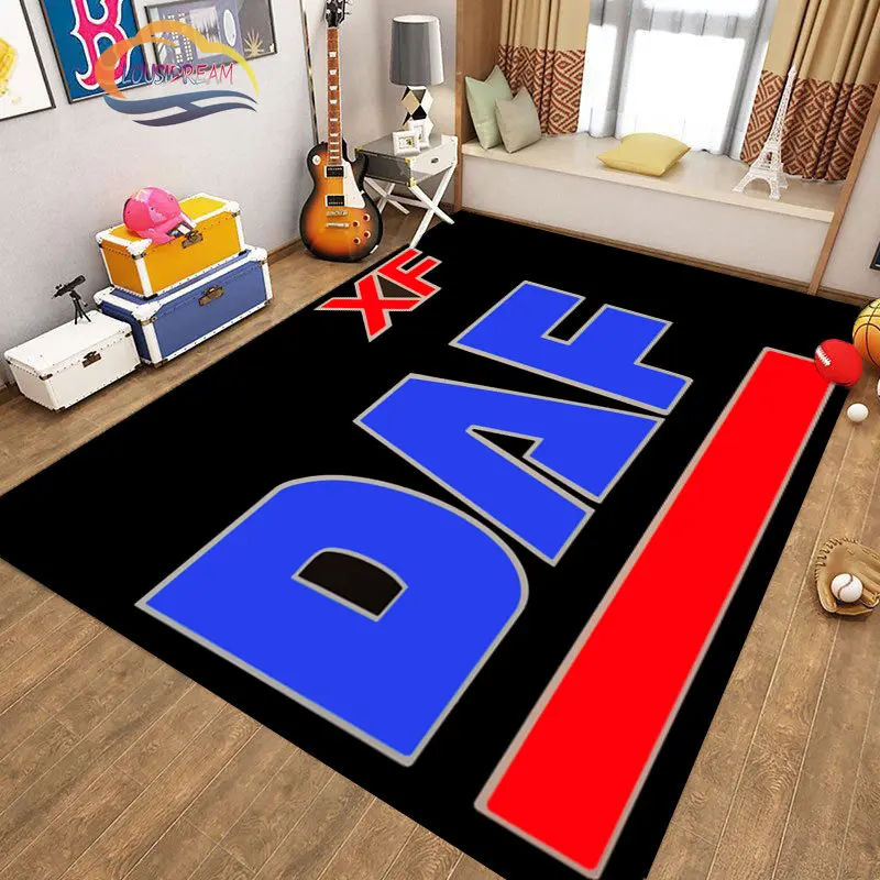 

Fashion Truck Rugs DAF Truck Logo Carpet for Living Room Decoration Home Large Area Door mat Bedroom Floor Mat Kid room gift