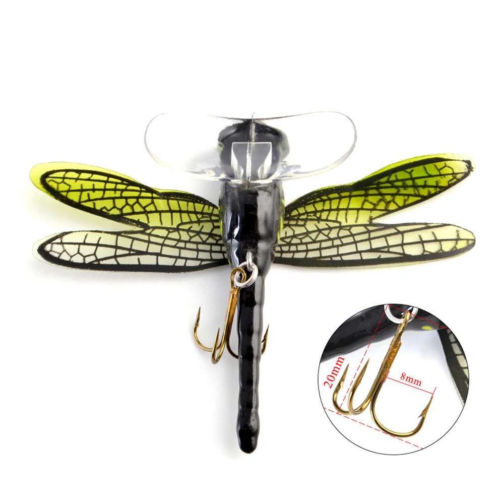 

ZWICKE 6g 75mm Floating Fly Fishing Flies Hairy Hook Insect Lure Fishing Bait Lure Hook Life-like Dragonfly Fishing Accessories