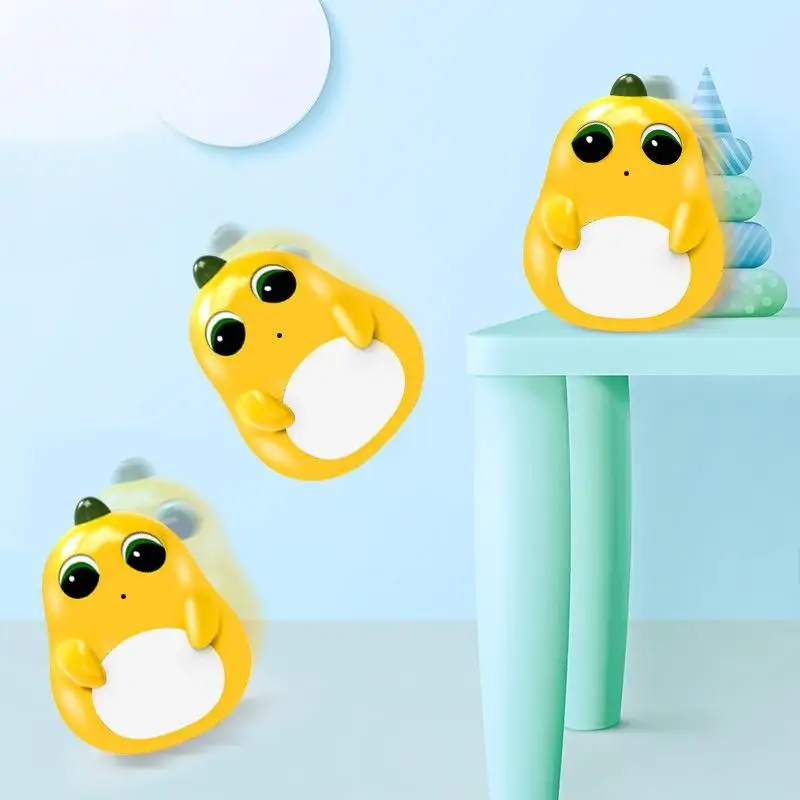 Фото 1 шт. Милая желтая игрушка-динозавр, мягкая, с погремушкой, устойчивая к падениям, для раннего развития малышей, из АБС-пластика, гладкая №4