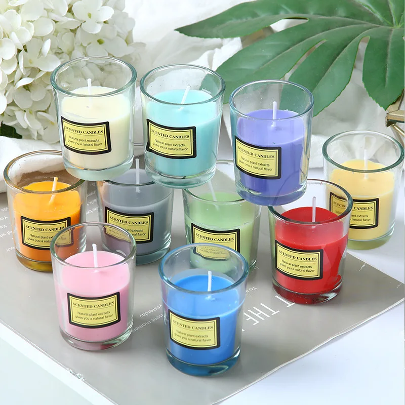 

Candle Jars Decor Valentine's Day Smokeless Soybean Wax Aromatherapy Glass Wax Wedding Party Candles Scented Candles