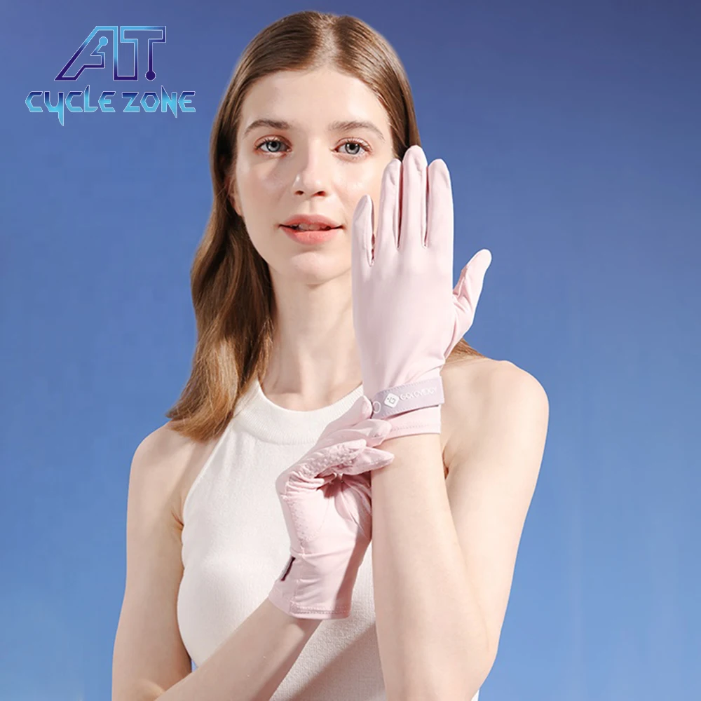 

Anti-UV Breathable Gloves Summer Thin Ice Silk Gloves Men's and Women's Sports Cycling Bicycle MTB Anti-Slip Silicone Gloves