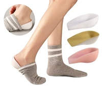invisible heightened insole off shoe insole heel bionic foot silicone shoes pad half pad transparent insoles for women